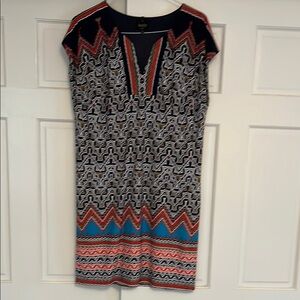 Laundry, Multicolor Geometric Pattern Dress, Size M
